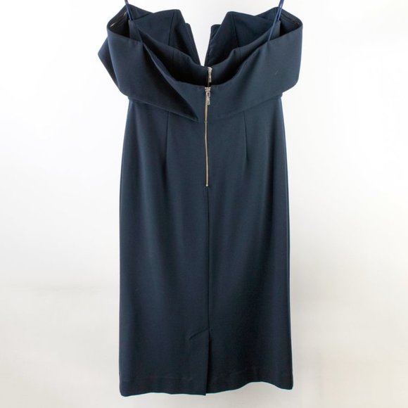 N Nicholas Navy Ponti Shoulder Band V Dress - Picture 3 of 9